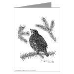 Robin Pen and Ink Greeting Card by NANCE